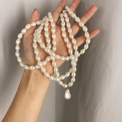 Delicate Pearl Faux Multilayer Choker Necklace